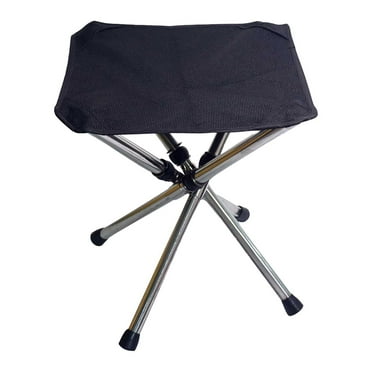 YOBOLK Camping Essentials Stainless Steel Telescopic Folding Stool Outdoor Folding Chair Portable Fishing Stool Camping Stool Camping Mazar Clearance Camping