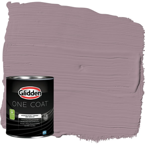 Glidden One Coat Interior Paint and Primer, Gothic Amethyst / Purple, 1-Quart, Semi-Gloss