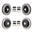 thumbnail image 1 of Transit Auto Front Rear Coated Drilled Slotted Disc Brake Rotors and Semi-Metallic Pads Kit for Car 2019 Toyota 86 Base GT with Brembo Brakes KDF-101328, 1 of 11