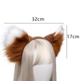 thumbnail image 2 of Diadema hecha a mano con orejas de piel de zorro y lobo, vestido para fiesta, disfraz de Navidad y Halloween, diadema Adepaton BST2000038-5, 2 of 5