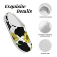 thumbnail image 5 of Kdxio Sunflowers Country Women's Men's Slippers Plush Slip-On House Slipper for Winter Indoor Soft Cushion Non-slip Fluffy Slides Slippers-37/38, 5 of 7