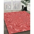 thumbnail image 3 of Ahgly Company Machine Washable Indoor Round Transitional Red Area Rugs, 7' Round, 3 of 7