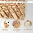 thumbnail image 6 of Costway 12 Tiles Wood Grain EVA Foam Floor Mats Interlocking w/Borders 24" Natural, 6 of 9