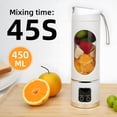 thumbnail image 2 of Cordless Blender - 3-Speed 450ml Portable Blender| For Smoothies, Juicing, Ice Crushing, Travel, Gym (white), 2 of 5