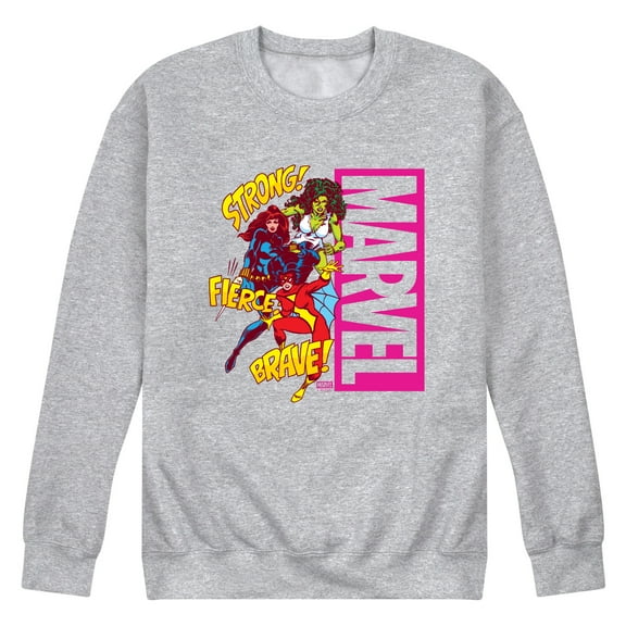 Marvel - Marvel Women Sound Effects - Men's Long Sleeve Crew Fleece Sweatshirt