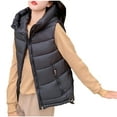 thumbnail image 2 of Dwaogom Women's Cotton Women's Short Fashion Style Hooded Versatile Jacket Tan Coat Long Sleeve Casual Plaid Shacket Jackets Shirts, 2 of 9