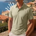 thumbnail image 3 of Havenx Mens Polo Shirts Short Sleeve Quick Dry Performance Shirt Collared 3 Buttons Moisture Wicking Golf Polos Casual Stylish Lightweight Athletic Golf Work Clothes,Coffee XL, 3 of 6