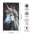 thumbnail image 2 of Pofeuu Flower Crown White Horse Print Hand Towel 27.5" x 16" Soft Absorbent Towel for Bathroom SPA Gym Hotel, 2 of 6