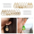 thumbnail image 4 of Set de Pendientes Artesanales de Madera Natural en Blanco, 4 of 9