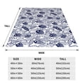 thumbnail image 3 of Bingfone Blue Fish1 Print Flannel Fleece Blanket Throw Blanket for Bed,Sofa,Couch,Travel,Camping(40"x30" ), 3 of 8