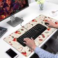 thumbnail image 2 of Long Mouse Pads for Desk,Beige Christmas Santa Pattern Desk Mats on Top Of Desks, Desk Mouse Pad Extra Large with 3mm Non-Slip Base and Stitched Edge for Gaming,Office,Work,Home 31.5x15.7in, 2 of 5
