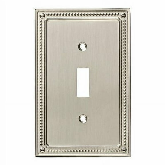 Franklin Brass Classic Beaded Triple Switch Wall Plate in Satin Nickel