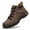 Brown, variant on Men's Casual Leather Fashion Sneakers Ankle Chukka Boots Slip On Lightweight Loafers Walking Driving Shoes for Male