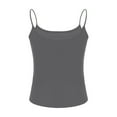 thumbnail image 3 of Timegard Tank Tops for Women Scoop Neck Spaghetti Strap Solid Color Summer Casual Comfy Sleeveless Tops, 3 of 6