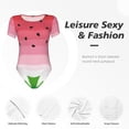 thumbnail image 5 of Haiem Watermelon Women's Crew Neck Short Sleeve Bodysuit Tops Stretchy Slim Basic-Small, 5 of 8