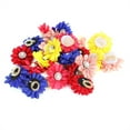thumbnail image 2 of Lote de 25 lazos para el pelo con flores para perros y gatos, con gomas elásticas., 2 of 14