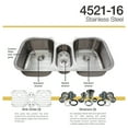 MR Direct 4521 16 Gauge Undermount Stainless Steel 423/4 in. Triple