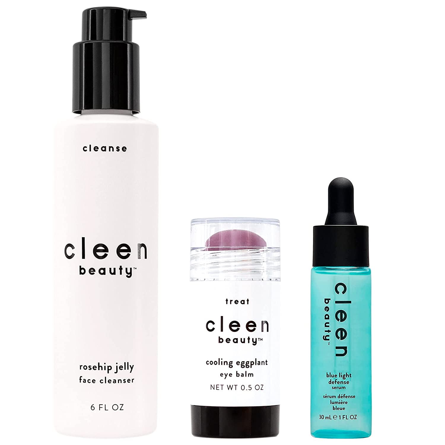 Cleen Beauty Everyday Skincare 3Piece Set Rosehip Jelly Face