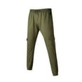 thumbnail image 5 of FRSASU Men Splicing Gradient Overalls Pocket Sport Work Trouser Pants Army Green M, 5 of 8