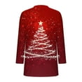 thumbnail image 5 of Craaazy Women's Christmas Printed Long Sleeve Round Neck Winter Warm Tops with Pockets Gifts, 5 of 5