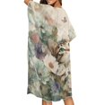 thumbnail image 5 of SCRAWLGOD Cat Floral Butterfly Print Swimsuit Cover Up for Women Long Loose Swimsuit Coverup Soft Breathable Beach Cover Up for Summer, 5 of 6