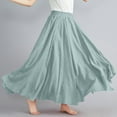 thumbnail image 4 of Abomasnow Summer Long Skirts for Women 2025 Elastic High Waist A-Line Flowy Swing Maxi Skirts on Clearance, 4 of 6