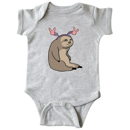 

Inktastic Easter Sloth with Pink Bunny Ears Gift Baby Boy or Baby Girl Bodysuit