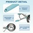 thumbnail image 3 of 2pcs Cookie Scoops, Ice Cream Scoop with Trigger for Baking Cookie Dough Kitchen Gadget, Blue, 3 of 6