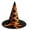 Orange, variant on Halloween Witch Hat with Decorative Ribbon,Black Velvet,Wizard Hat,Cosplay Accessories,Dress Up Prop Purple