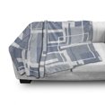 thumbnail image 3 of Geometric Soft Flannel Fleece Blanket, Minimalist Futuristic Digital Bars Stripes Hightech Style Illustration, Cozy Plush for Indoor and Outdoor Use, 70" x 90", Cadet Blue Grey White, by Ambesonne, 3 of 6