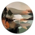 thumbnail image 2 of Designart "Transcending Reality Green and Beige I" Abstract Painting Round Metal Art, 2 of 5