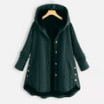 thumbnail image 2 of LowProfile Jacket Coats for Women Plus Size Long Sleeve Casual Tops Fashion Button Pockets High Low Hooded Winter Fall Coat, 2 of 6