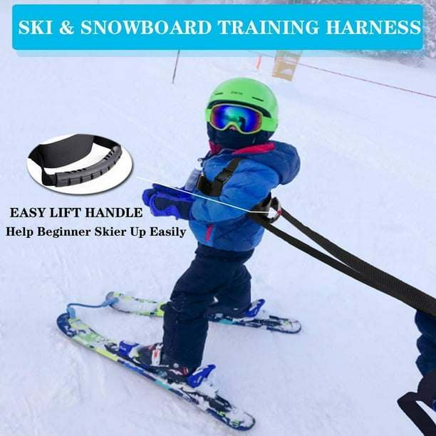 XZNGL Bretelles d'entraînement de ski pour enfants Corde de ski Skateboard  Patin à roulettes Sangles d'entraînement 
