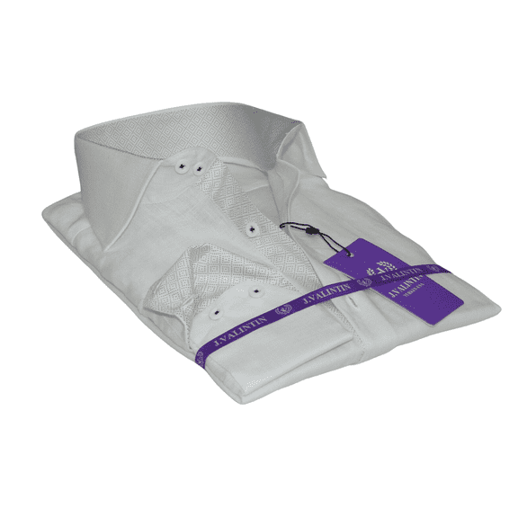 Mens 100% Linen Summer Shirt J.Valintin Turkey-Usa Axxess Style OBR78-01 White