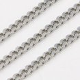 thumbnail image 1 of Non-Tarnish 3.28 Feet 304 Stainless Steel Twist Chains Faceted Unwelded Stainless Steel Color 3x1.5mm, 1 of 2