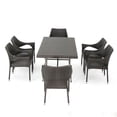 thumbnail image 5 of Noble House Wales 7 Piece Wicker Patio Dining Set in Brown, 5 of 10