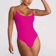 thumbnail image 2 of Daiosportswear One Piece Bathing Suit for Women Tummy Control High Cut One Piece Swimsuit Womens Swim Suit,Swimwear for Women Hot Pink 14(XXXL), 2 of 6
