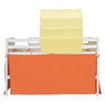 thumbnail image 3 of Twin Size Loft Bed with Tent and Tower and Three Pockets, Wooden Loft Beds Frame with Sturdy Construction & Unique Design, Wood High Loft Beds with Ladder(Orange, Twin), 3 of 9