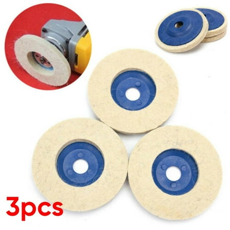 

3Pcs Wool Buffing Wheel Felt Polishing Disc Pads for 100 Angle Grinder 100mm 4Inch
