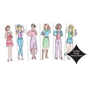 Fashion Plates Classic – Girls Fashion, Mix-and-Match Drawing Kit, Arts and Crafts, Coloring, Art Supplies, Craft Supplies, Stencils, Crayons Included, Create Your Own Fashion Designs, Ages 6+