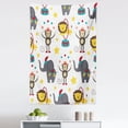 thumbnail image 1 of Circus Tapestry, Doodle Design of Juggler Monkey and Lion Passing Through Ring Theme, Fabric Wall Hanging Decor for Bedroom Living Room Dorm, 5 Sizes, Multicolor, by Ambesonne, 1 of 1