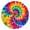 Colorful Rainbow Tie, variant on Green Tie Dye Spray Pattern Round Fitted Tablecloth with Elastic Edge,Dining Table Cover Waterproof,Outdoor Round Tablecloth for Camping,Dining,Indoor and Outdoor