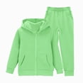 thumbnail image 4 of UAYOTSE Little Girls Solid Zip Up Hoodie Pocket Jogger Pants 2Pcs Casual Tracksuit Outfit Set,Sizes 5-6 Years, 4 of 9