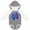 Granite & White w Ears, variant on Autism Awareness Be Kind Dark Blue Puzzle Piece Boys or Girls Long Sleeve Baby Bodysuit