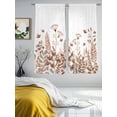 thumbnail image 3 of Spring Floral Sheer Curtains 72 Inch Length 2 Panels Set, Watercolor Elegant Pastoral Flowers Voile Window Treatment Rod Pocket Curtains Sheers Drapes for Bedroom/Living Room/Kitchen 52"x72"x2, 3 of 7