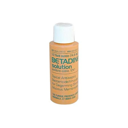 Topical Antiseptic Ointment - Betadine Solution Topical Antiseptic Bactericide Liquid - 0.5 Oz