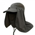 thumbnail image 1 of Final Clear Out! Sun Caps Fishing Cap Flap Hats Sunshade UV Protection Caps Removable Neck&Face Flap Cover Caps Black, 1 of 6