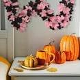 thumbnail image 6 of Halloween Garland, 5.6 FT Fall Maple Leaf Garland with Black Pink Willow Vines, Artificial Autumn Hanging Decor for Thanksgiving, Home, Wall, Wedding & Party Decoration, 6 of 7