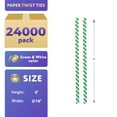 thumbnail image 2 of Green and White Metallic Twist Ties for Bags, 4 inches. 24000 Pack Plastic-Coated Bread Twist Tie for Treat Bags. Reusable Bread Tie. Light Metallic Twist Tie. Heavy-Duty Twisty Ties for Bags, 2 of 8
