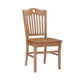 thumbnail image 3 of Linon Kelso Solid Wood Commercial Grade Set of Two Slat Back Chairs in Brown, 3 of 15